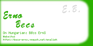 erno becs business card