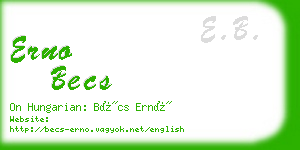 erno becs business card